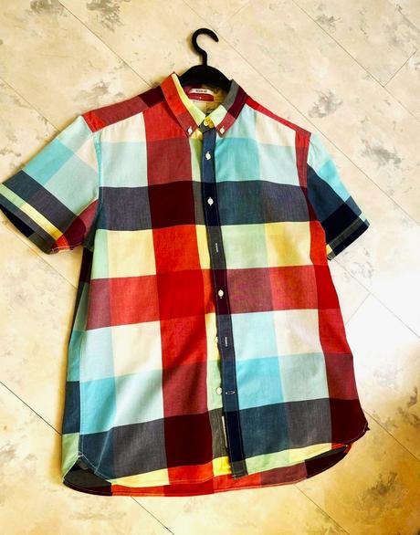 Vkusná pestrá košeľa m/l, h&m,l