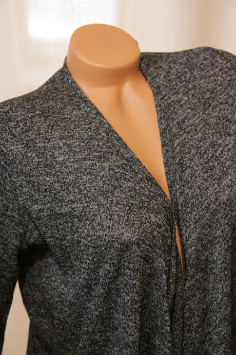 Čierno šedý kardigan, m/l, m