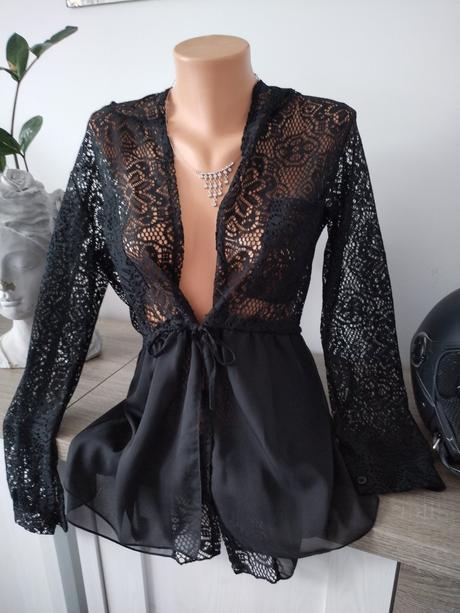 Čipkované mikina, kardigan s kapucou,