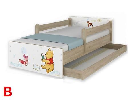 Detská posteľ disney+zásuvka,rošt,matrac,zábrany, šírka (cm): 80,dĺžka (cm): 160