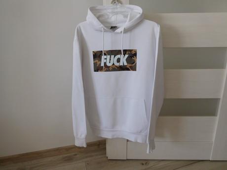 Mikina pánska biela bavlnená m,, m