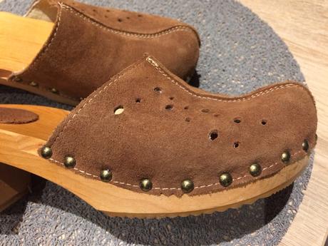 Elegantné dreváky - semišové, zn. buxa, 41