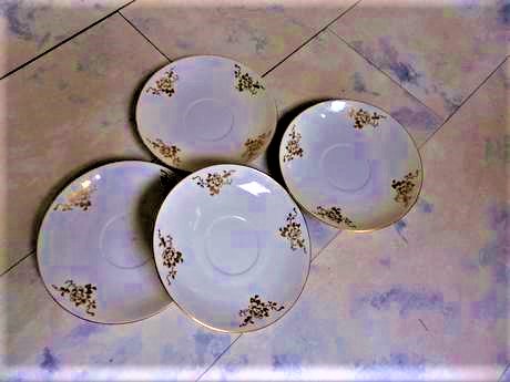 Starožitné dezertné tanieriky - 4 ks, 