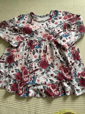 Kvietkové bavlnené šaty 116, 116