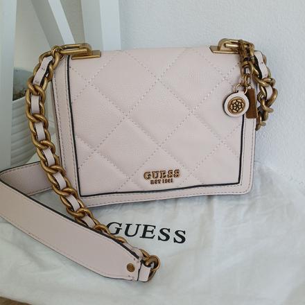 Guess pudrovo-ružová crossbody, guess