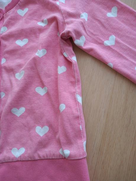 Srdiečková mikina na gombíky, hema,110