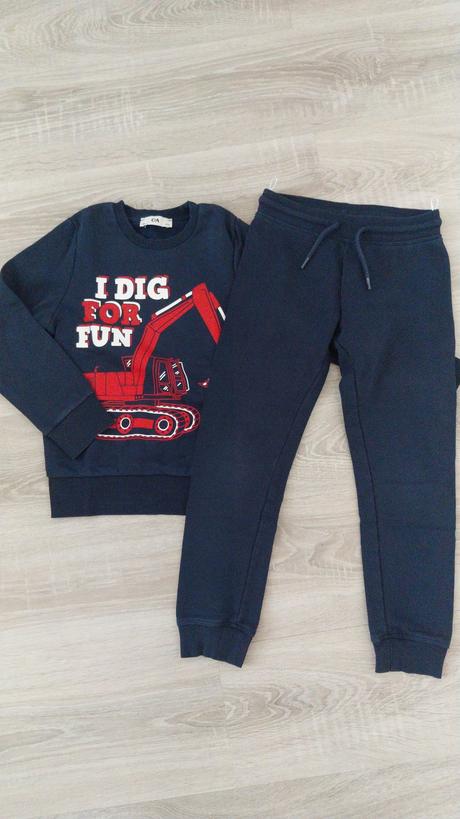 Mikina+tepláky, c&a,128