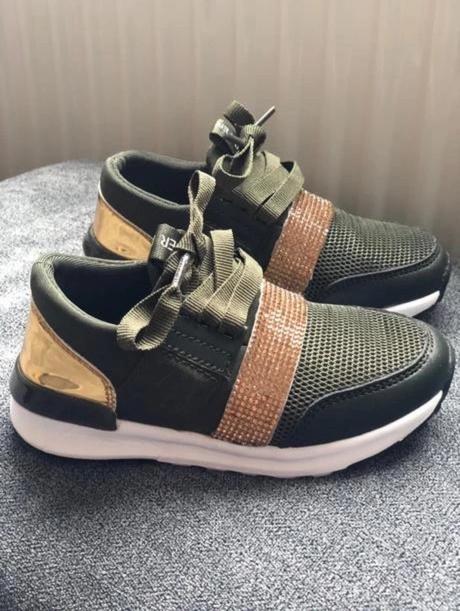 River island tenisky zeleno zlaté vd 16 cm, river island,23