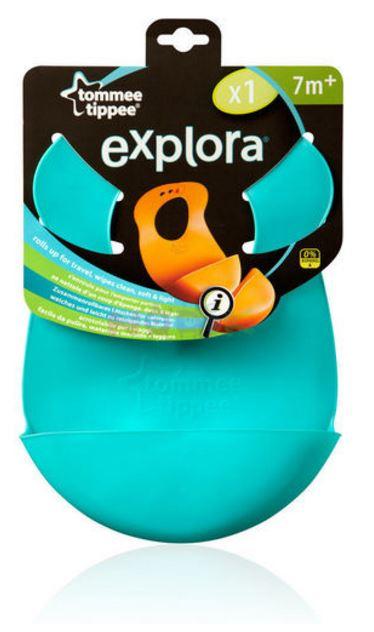 Tommee tippee 635143 plastový podbradník modrý, tommee tippee