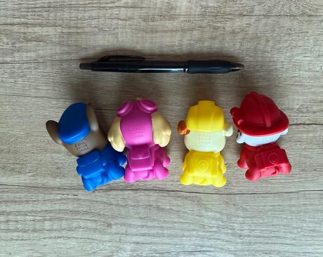 3 nové gumené hračky paw patrol,