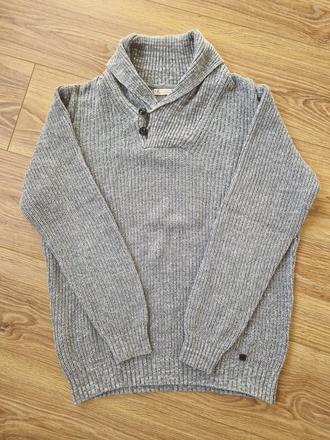Mango sivý pánsky bavlnený sveter veľ. m, mango,m