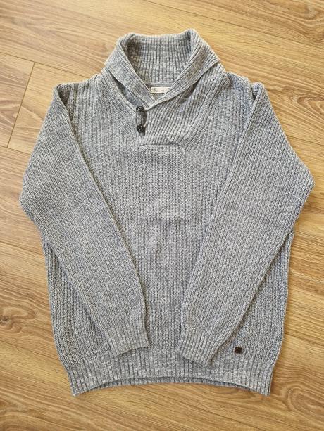 Mango sivý pánsky bavlnený sveter veľ. m, mango,m