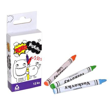 Voskovky trojhranné 12 ks,