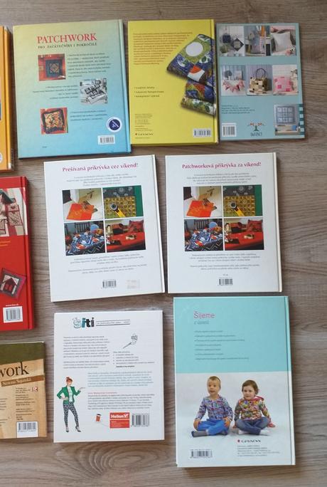 Knihy šitie, patchwork, aj nové,