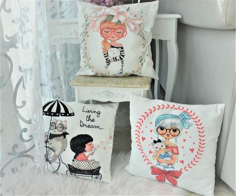 Mačičková obliečka na vankúš-42x42cm, 