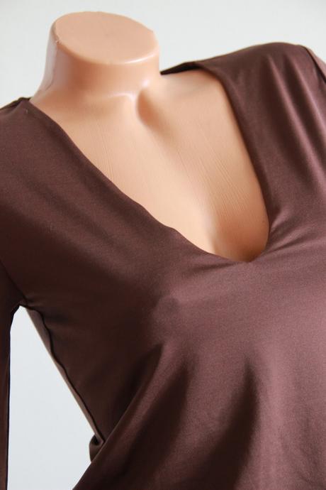 Hnedý body top, h&m m, h&m,m