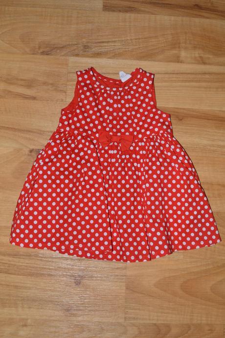 Krásne bodkované šatičky, h&m,80