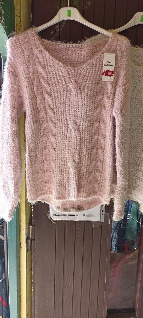 Dámsky moderný sveter veľmi jemný prírodná bavlna, l / m / s / xs