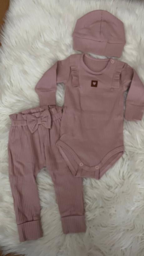 Rastúca súprava - pudrovo rúžová, 68 / 74