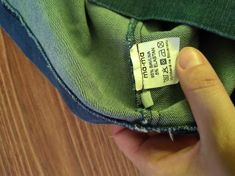 Tehotenská riflova sukňa, m