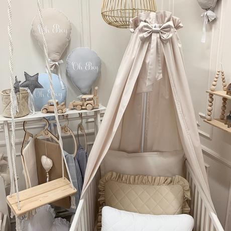 Baldachýn nad postieľku, krémový, dĺžka (cm): 160