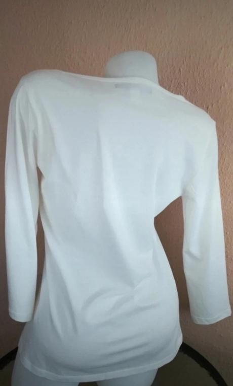 Top, tričko, maslovo-biele, veľkosť l, l