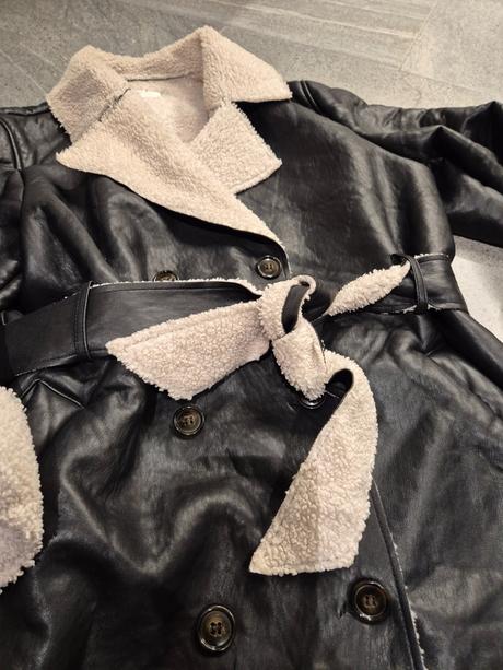 Kožený kabát s kožušinou, pimkie,s