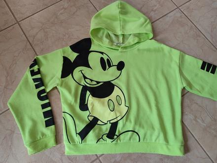 Crop mikina mickey, h&m,158
