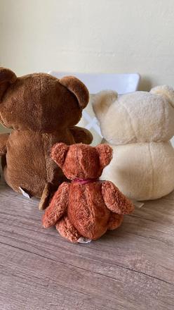 Rodinka mackov vintage dekorácia,