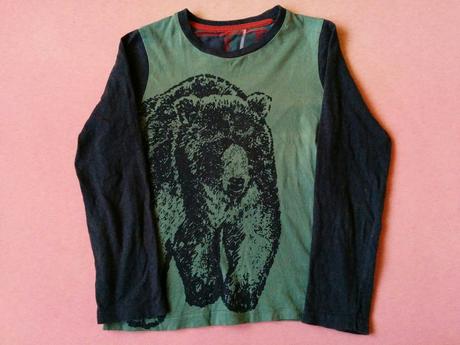 Chlapčenské tričko s dl. ruk. s medveďom, 128