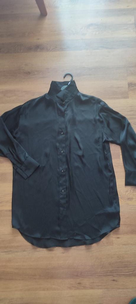 Saténová košeľa, čierna, f&f,36