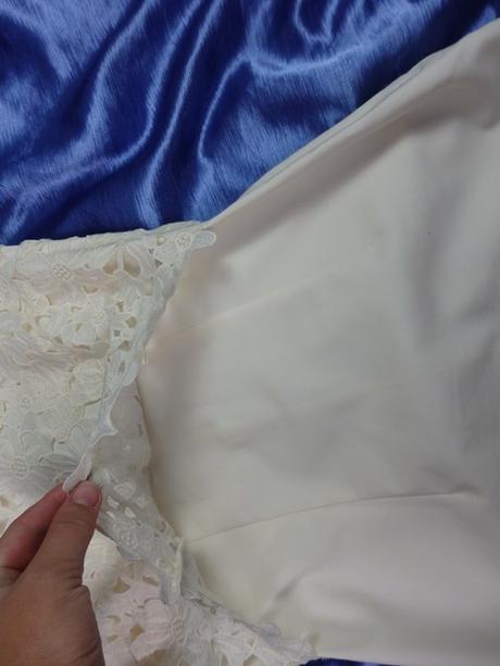 Kvalitné biele spoločenské šaty, h&m,xs