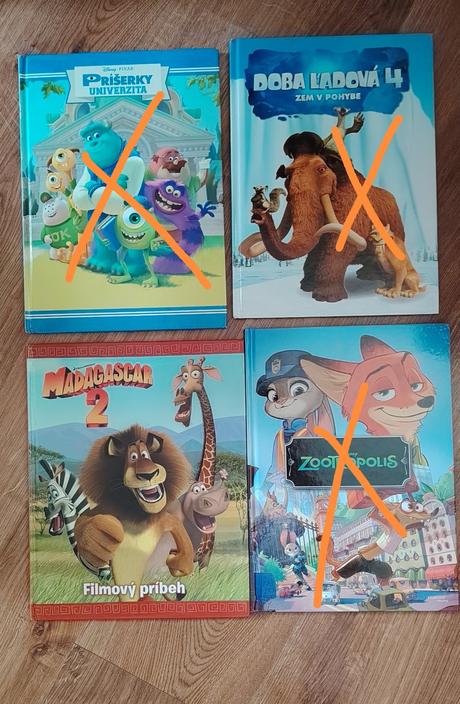 Detské knihy disney, vianočné a iné, 