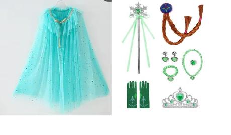 Plášť vlečka princezná anna elza frozen a iné,