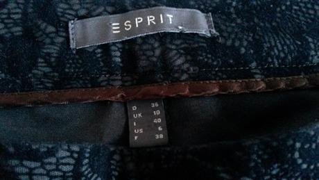 Vzorované nohavice-semiš, esprit,38