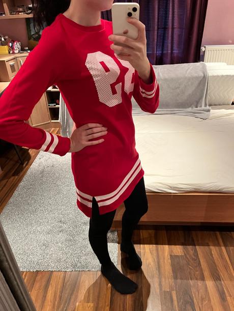 Hrubý dlhý sveter/ kratke saty, m