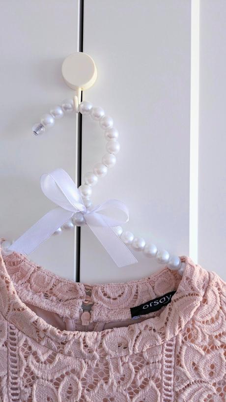 Bledoružové čipkované dlhé šaty orsay, orsay,xs