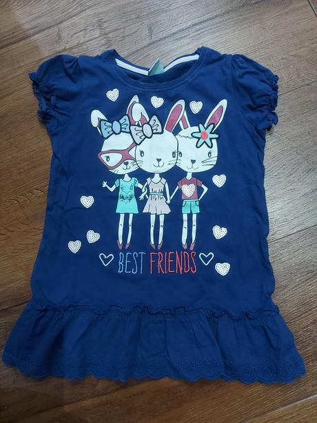 Predlzene tricko / tunika zajaciky 110, kiki&koko,110