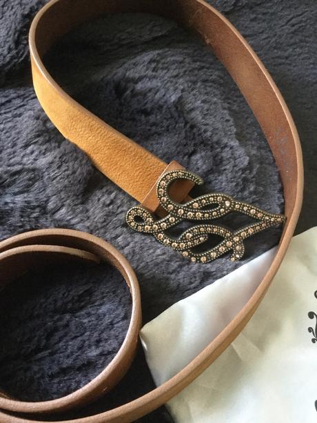 Liu jo hnedy kožený opasok 95 cm, liu jo