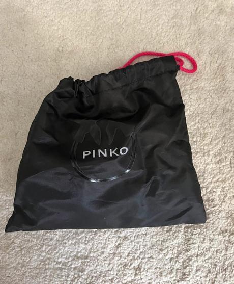 Pinko luxusný kožený opasok m-l, pinko