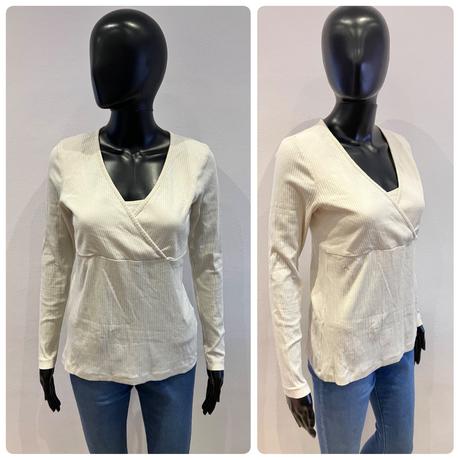 Dámske rebrované dojčiace tričko (m), h&m,m