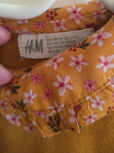 Horčicové šatky, h&m,110
