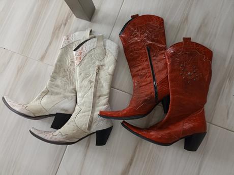 Kovbojske kožené čižmy, veľ 36, 36