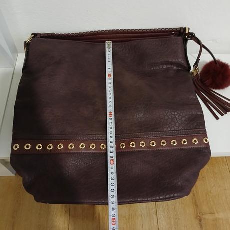 Veľká bordová kabelka na rameno ccc, ccc