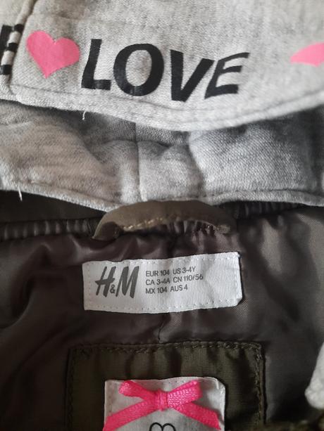 Bomber bunda, h&m,104