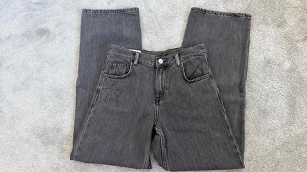 Wide leg džínsy s kamienkami zara 152-164, zara,152