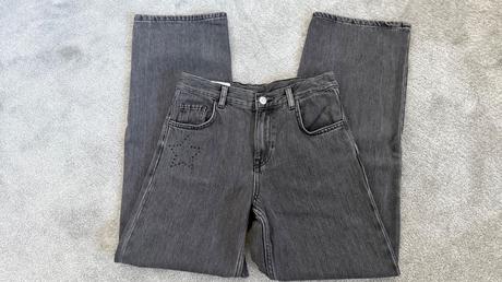 Wide leg džínsy s kamienkami zara 152-164, zara,152