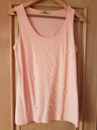 Marhulkove tricko s perlickami - m, m