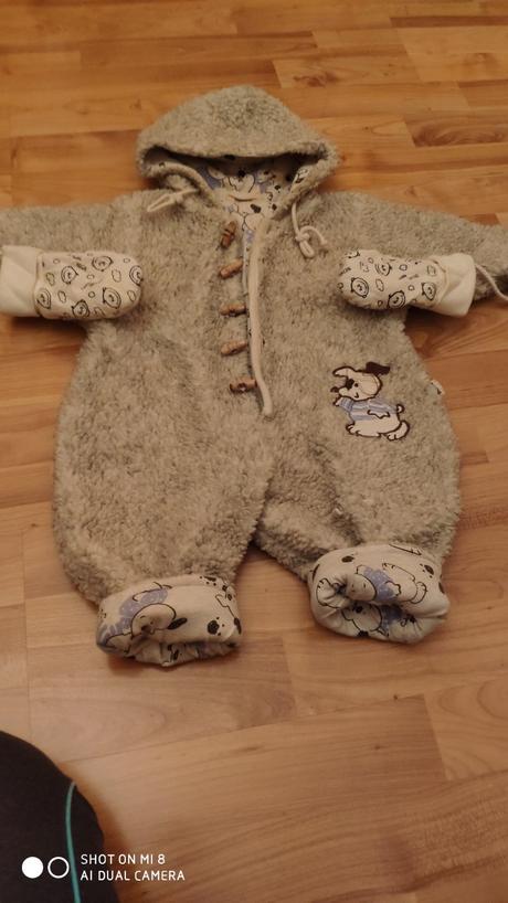 Zimný overal + rukavice vel. 74/80, 74