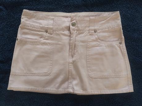 Ružová rifľová minisukňa, m